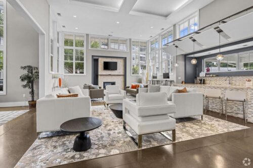 Living Area with TV and Sofa